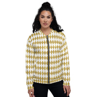 Load image into Gallery viewer, Golden Diamonds Unisex Bomber Jacket
