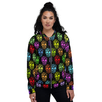 Load image into Gallery viewer, Rock+Reb£llion Sugar Skulls Unisex Bomber Jacket
