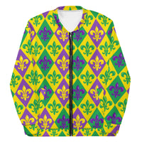 Load image into Gallery viewer, Mardi Gras Party Time Unisex Bomber Jacket
