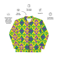 Load image into Gallery viewer, Mardi Gras Party Time Unisex Bomber Jacket
