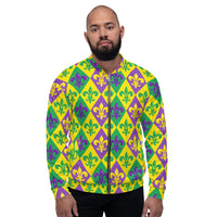 Load image into Gallery viewer, Mardi Gras Party Time Unisex Bomber Jacket
