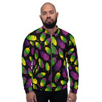 Load image into Gallery viewer, Mardi Gras Too Fly Unisex Bomber Jacket
