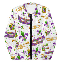 Load image into Gallery viewer, Mardi Gras Long Night Unisex Bomber Jacket
