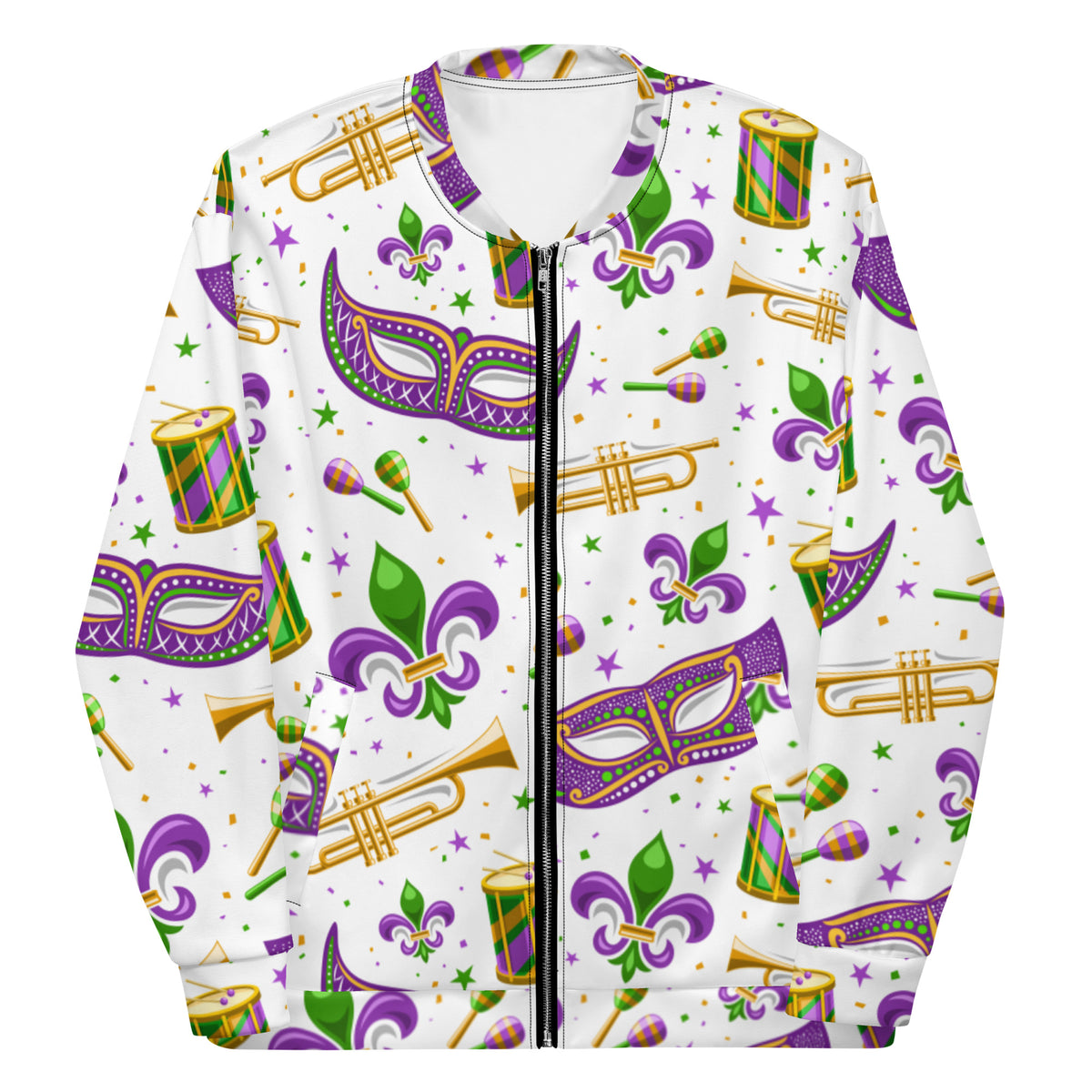 Mardi Gras Long Night Unisex Bomber Jacket