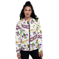 Load image into Gallery viewer, Mardi Gras Long Night Unisex Bomber Jacket
