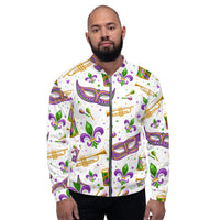 Load image into Gallery viewer, Mardi Gras Long Night Unisex Bomber Jacket
