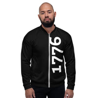 Load image into Gallery viewer, 1776 Unisex Bomber Jacket Black/White

