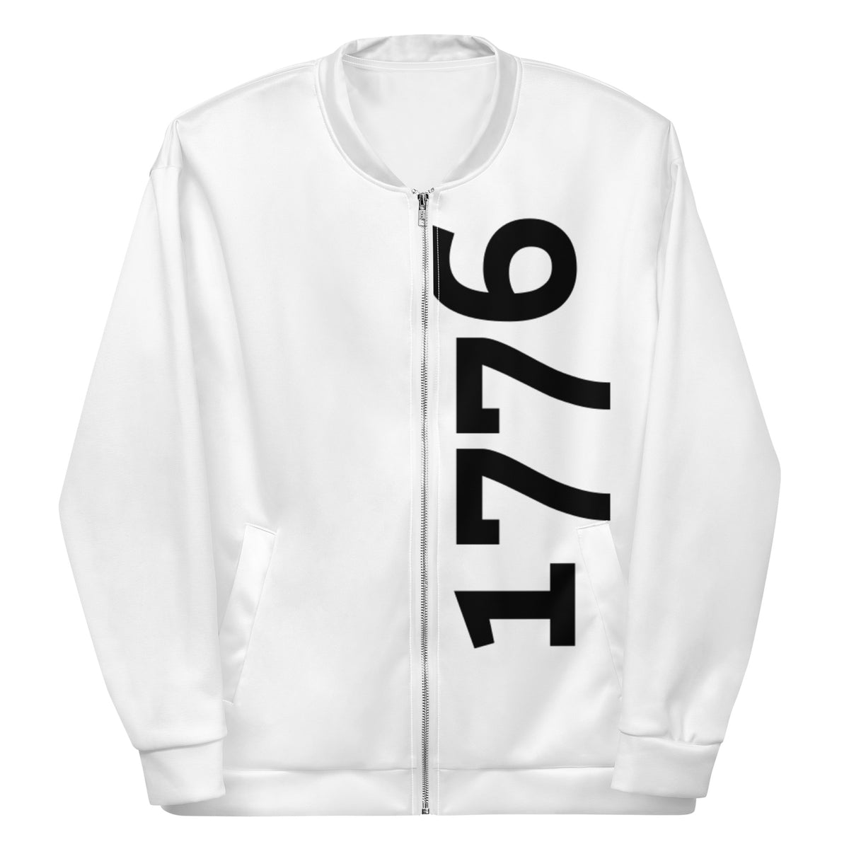 1776 White/Black Unisex Bomber Jacket