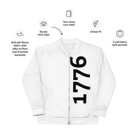 Load image into Gallery viewer, 1776 White/Black Unisex Bomber Jacket
