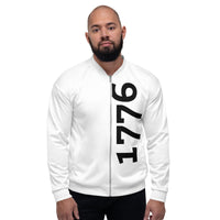 Load image into Gallery viewer, 1776 White/Black Unisex Bomber Jacket
