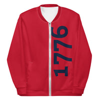 Load image into Gallery viewer, 1776 Red/Navy Unisex Bomber Jacket
