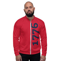 Load image into Gallery viewer, 1776 Red/Navy Unisex Bomber Jacket
