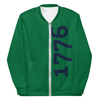 Load image into Gallery viewer, 1776 Green/Navy Unisex Bomber Jacket
