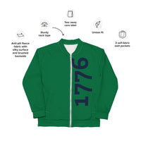 Load image into Gallery viewer, 1776 Green/Navy Unisex Bomber Jacket
