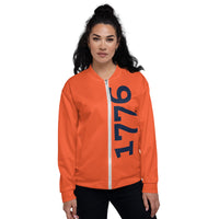 Load image into Gallery viewer, 1776 Orange/Navy Unisex Bomber Jacket
