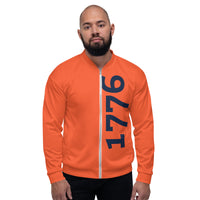 Load image into Gallery viewer, 1776 Orange/Navy Unisex Bomber Jacket
