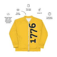 Load image into Gallery viewer, 1776 Yellow/Navy Unisex Bomber Jacket
