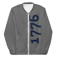 Load image into Gallery viewer, 1776 Gray/Navy Unisex Bomber Jacket
