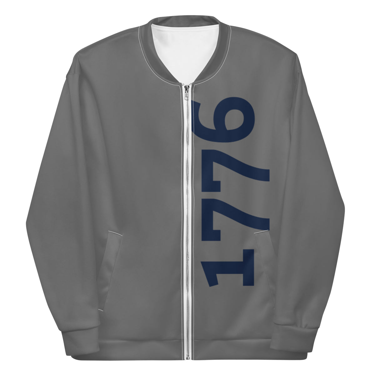 1776 Gray/Navy Unisex Bomber Jacket