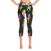 Load image into Gallery viewer, Big Time Mardi Gras Yoga Capri Leggings
