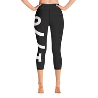 Load image into Gallery viewer, 1776 Yoga Capri Leggings Black/White
