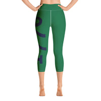 Load image into Gallery viewer, 1776 Yoga Capri Leggings Green/Navy
