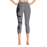 Load image into Gallery viewer, 1776 Yoga Capri Leggings Gray/Navy
