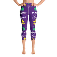 Load image into Gallery viewer, Purple Haze Yoga Capri Leggings

