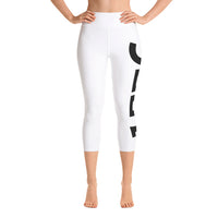 Load image into Gallery viewer, 1776 Yoga Capri Leggings White/Black
