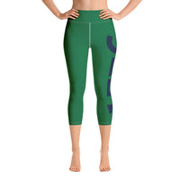 Load image into Gallery viewer, 1776 Yoga Capri Leggings Green/Navy
