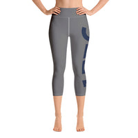 Load image into Gallery viewer, 1776 Yoga Capri Leggings Gray/Navy

