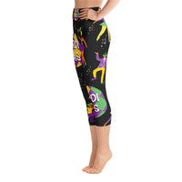 Load image into Gallery viewer, Big Time Mardi Gras Yoga Capri Leggings

