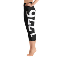 Load image into Gallery viewer, 1776 Yoga Capri Leggings Black/White
