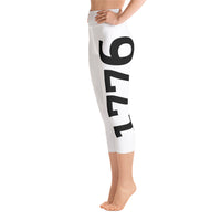 Load image into Gallery viewer, 1776 Yoga Capri Leggings White/Black
