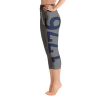 Load image into Gallery viewer, 1776 Yoga Capri Leggings Gray/Navy
