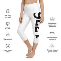 Load image into Gallery viewer, 1776 Yoga Capri Leggings White/Black
