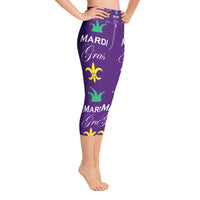 Load image into Gallery viewer, Purple Haze Yoga Capri Leggings
