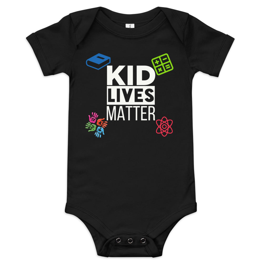 Baby Kid Lives Matter Short Sleeve One Piece - Black