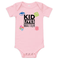 Load image into Gallery viewer, Baby Kid Lives Matter Short Sleeve One Piece - White
