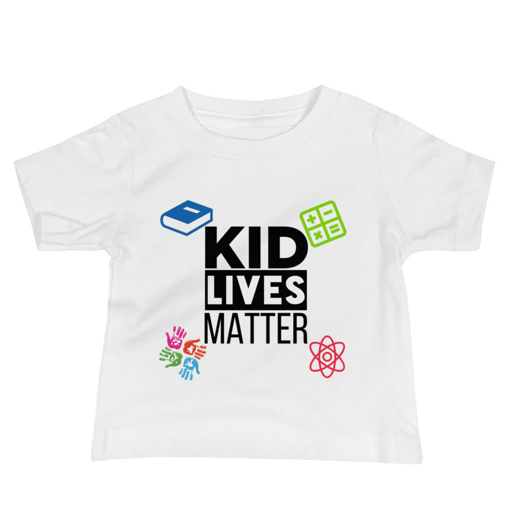 Baby Kid Lives Matter Jersey Short Sleeve T-Shirt - White