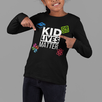 Load image into Gallery viewer, Youth Kid Lives Matter Long Sleeve T-Shirt - Black
