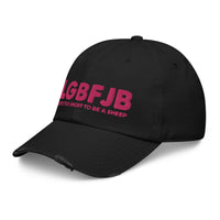 Load image into Gallery viewer, Let&#39;s Go B.... F*JB Pink Embroidered Camo Distressed Baseball Cap
