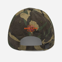 Load image into Gallery viewer, 1776 Orange Embroidered Camo Distressed Baseball Cap
