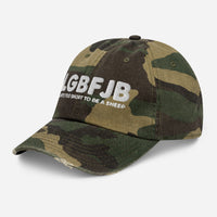 Load image into Gallery viewer, Let&#39;s Go B.... F*JB White Embroidered Distressed Baseball Cap
