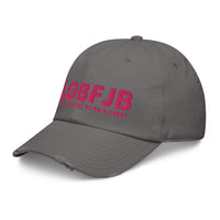 Load image into Gallery viewer, Let&#39;s Go B.... F*JB Pink Embroidered Camo Distressed Baseball Cap
