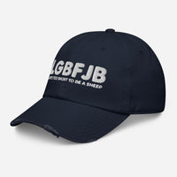 Load image into Gallery viewer, Let&#39;s Go B.... F*JB White Embroidered Distressed Baseball Cap
