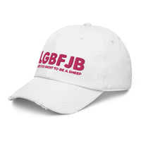 Load image into Gallery viewer, Let&#39;s Go B.... F*JB Pink Embroidered Camo Distressed Baseball Cap

