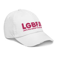 Load image into Gallery viewer, Let&#39;s Go B.... F*JB Pink Embroidered Camo Distressed Baseball Cap
