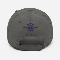 Load image into Gallery viewer, 1776 Navy Embroidered Distressed Dad Hat
