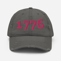 Load image into Gallery viewer, 1776 Pink Embroidered Distressed Dad Hat
